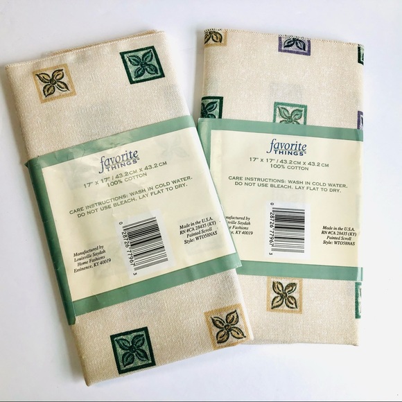 Vintage Napkins 100% Cotton (4) NWT, 17”x17”, 2 in a Pkg. - Picture 6 of 8